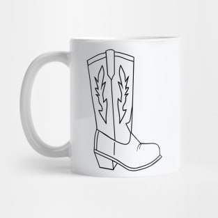 COWBOY Boot Black Mug